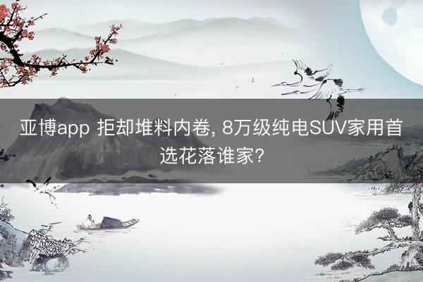 亚博app 拒却堆料内卷， 8万级纯电SUV家用首选花落谁家?